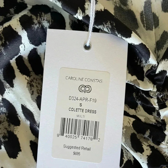 Caroline Constas Colette leopard ruched silk dress - Picture 9 of 14